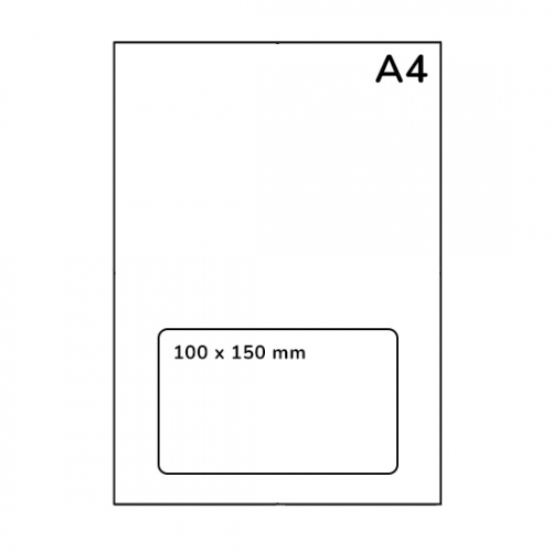 A4 packing slip / return-label with address-label, 100 x 150 mm, 100 sheets