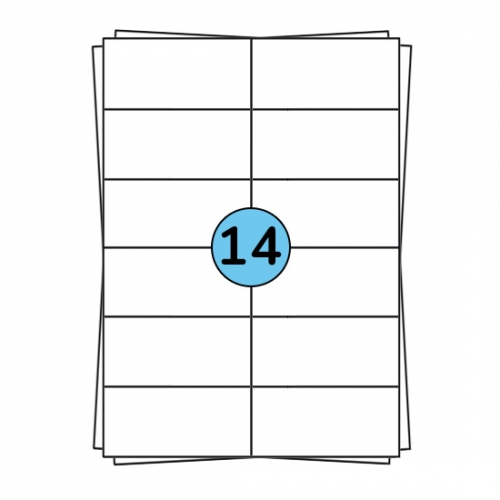 A4 sheet labels 105 x 42 mm, 1,400 labels