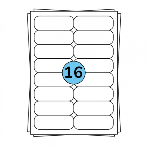 A4 sheet labels 89 x 34 mm, 1,600 labels