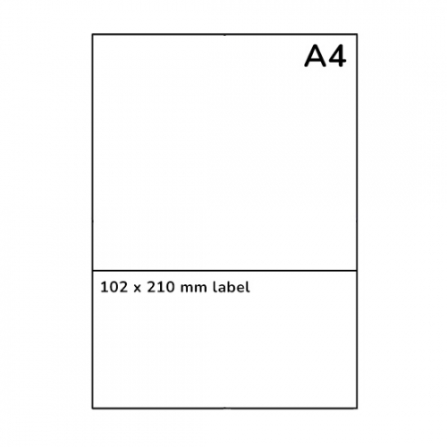 A4 packing slip / return-label with address-label, 102 x 210 mm, 100 sheets