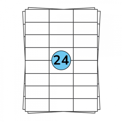 A4 sheet labels 70 x 36 mm, 2,400 labels, removable
