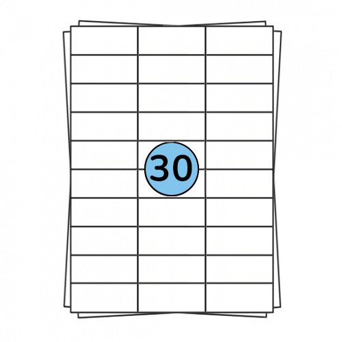 A4 sheet labels 70 x 30 mm, 3,000 labels