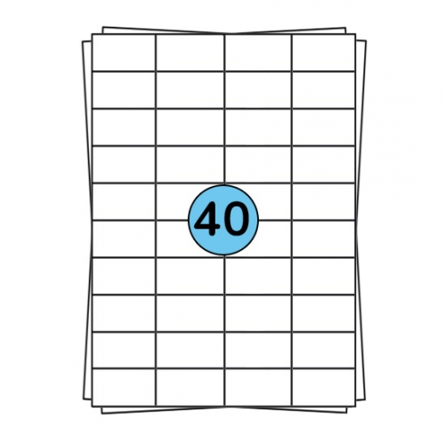 A4 sheet labels 52 x 30 mm, 4,000 labels
