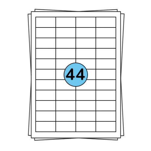 A4 sheet labels 48 x 25 mm, 4,400 labels