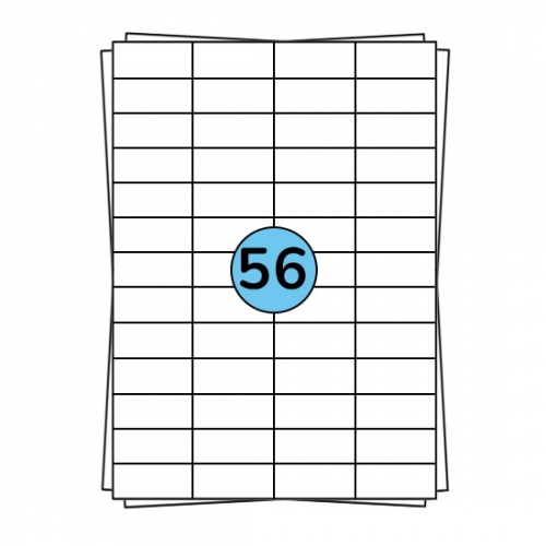 A4 sheet labels 52 x 21 mm, 5,600 labels