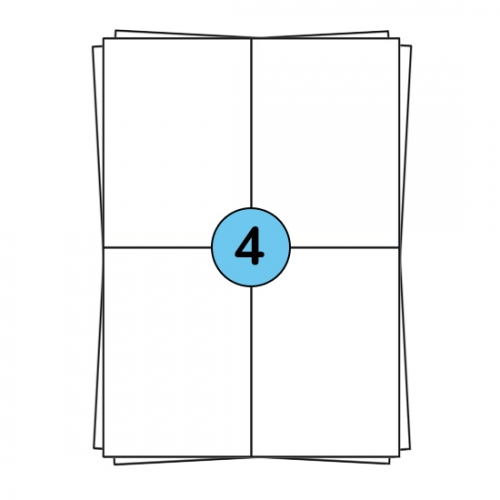 A4 sheet labels 104 x 148 mm, 400 labels
